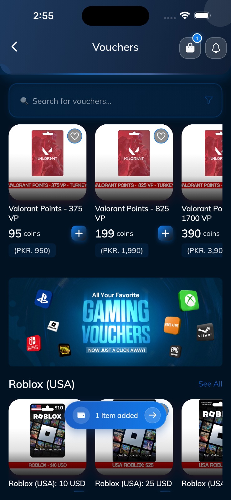 Raptr Wallet — PSN & Valorant Vouchers